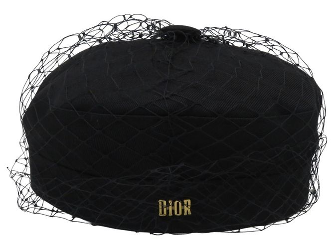 Boné de tule Christian Dior Preto - vista 2