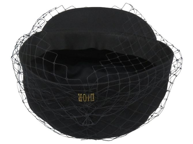 Boné de tule Christian Dior Preto - vista 6