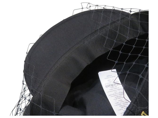 Boné de tule Christian Dior Preto - vista 7