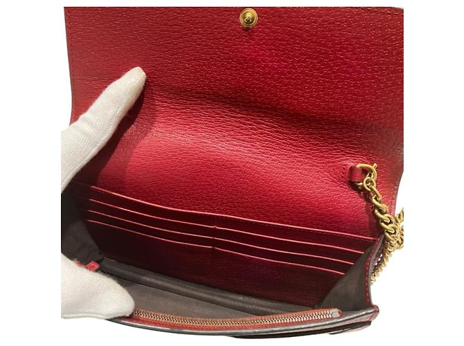 Gucci Queen Margaret Bee Schultertasche Rot Beige - Ansicht 5