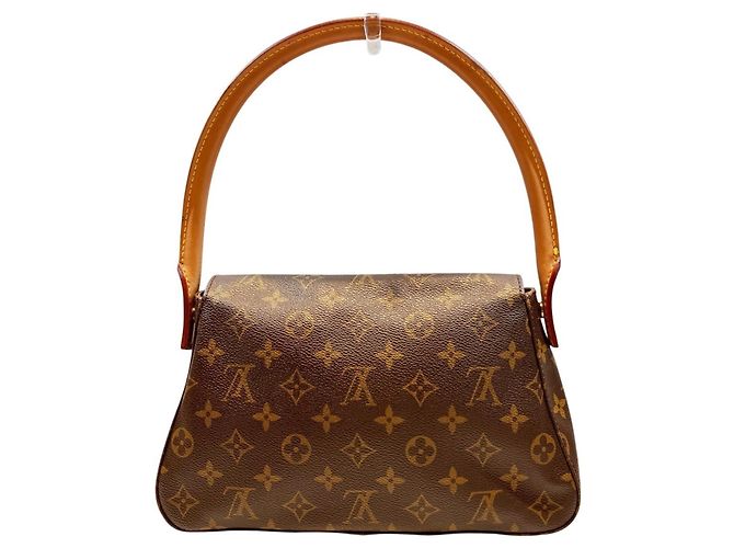 Bolso de hombro Louis Vuitton Mini Looping Castaño - vista 2