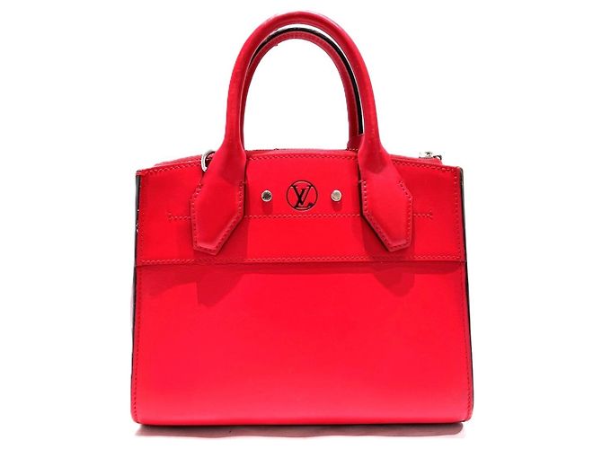 Borsa a mano in pelle Louis Vuitton City Steamer PM Rosso - vista 2