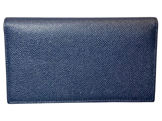 Bulgari Bvlgari Bvlgari Ledergeldbörse doppelt gefaltet Marineblau - Ansicht 2