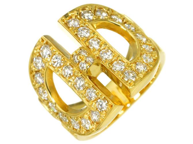 Diamond Céline Anillo banda Celine en oro amarillo 18K con diamante - vista 2