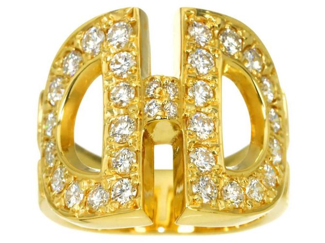 Diamond Céline Anillo banda Celine en oro amarillo 18K con diamante - vista 3