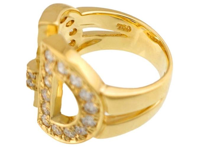Diamond Céline Anillo banda Celine en oro amarillo 18K con diamante - vista 4