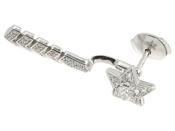 Pendientes Chanel Comet Diamond en oro blanco 18K - vista 4