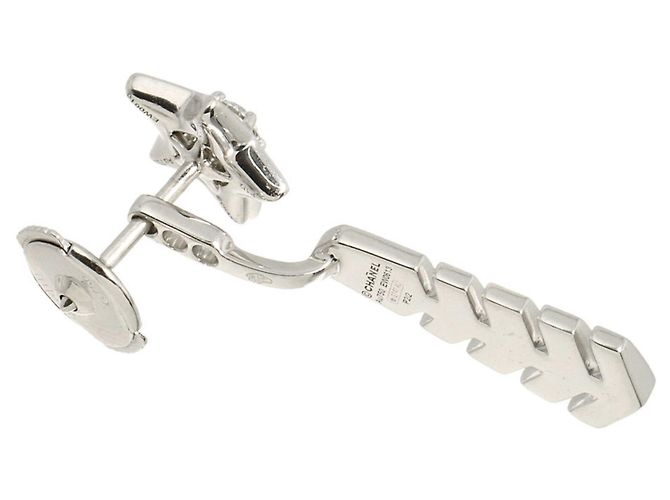 Pendientes Chanel Comet Diamond en oro blanco 18K - vista 5