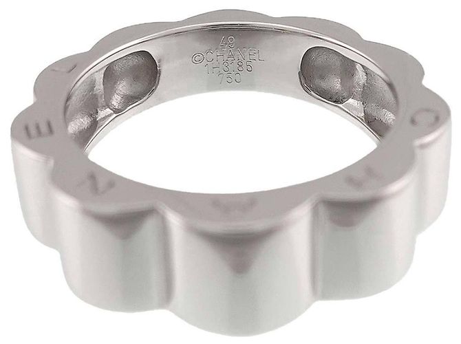 Anel Chanel Camélia em ouro branco 18K - vista 4
