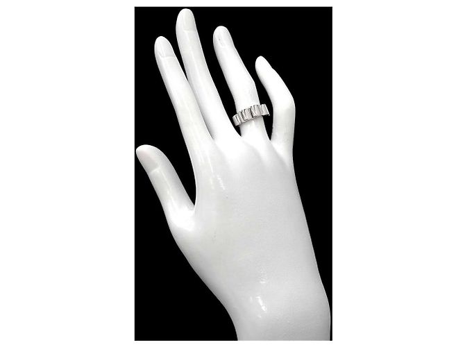 Anel Chanel Camélia em ouro branco 18K - vista 9