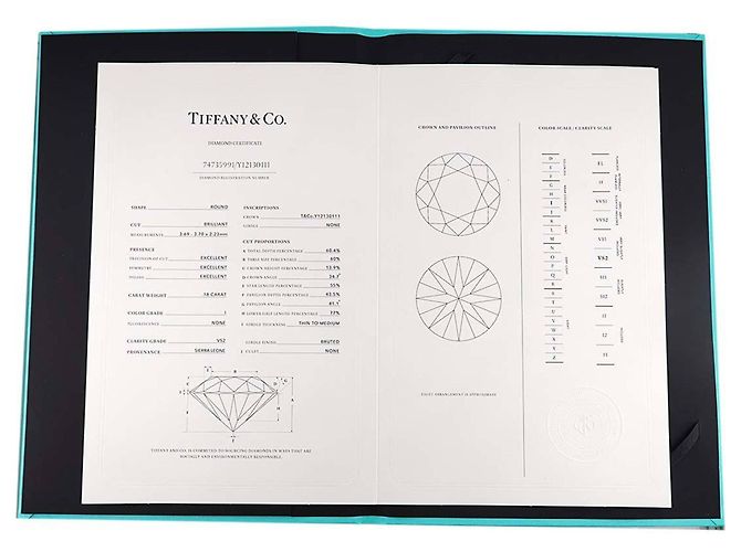 Autre Marque Tiffany & Co. Platin-Solitärring mit Diamant - Ansicht 10