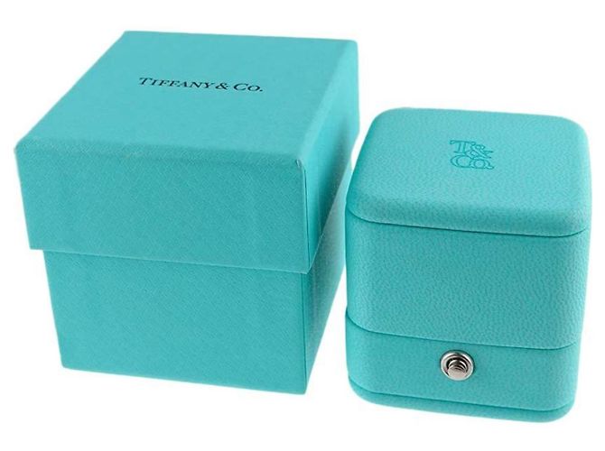 Autre Marque Tiffany & Co. Platin-Solitärring mit Diamant - Ansicht 11