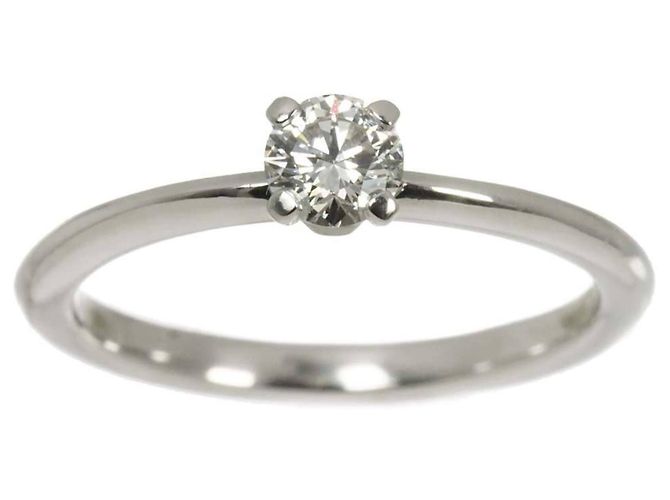 Autre Marque Tiffany & Co. Platin-Solitärring mit Diamant - Ansicht 3