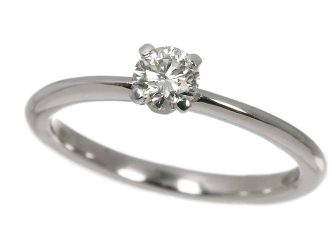 Autre Marque Tiffany & Co. Platin-Solitärring mit Diamant - Ansicht 6