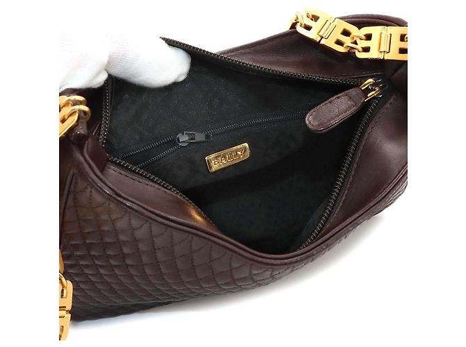Bally B-Chain Shoulder Handbag Brown - view 7