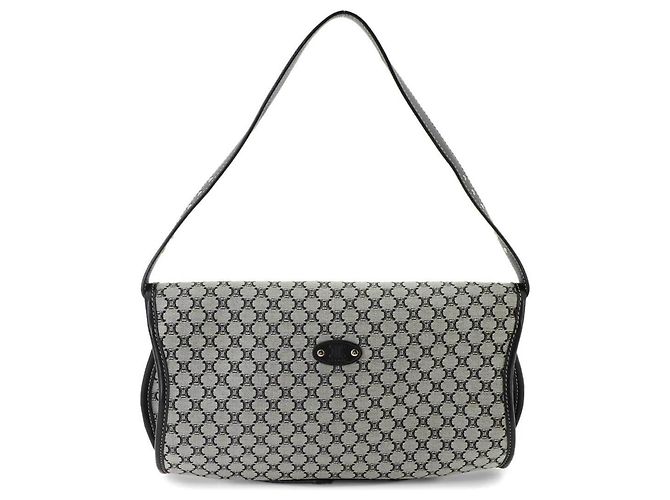 Céline Sac à main épaule Celine Macadam Marron Noir - vue 2