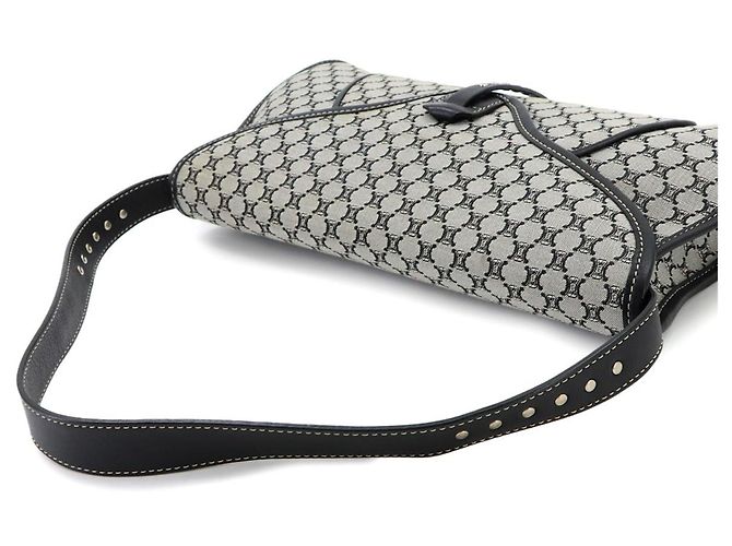 Céline Sac à main épaule Celine Macadam Marron Noir - vue 5