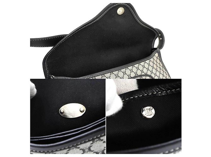 Céline Sac à main épaule Celine Macadam Marron Noir - vue 8