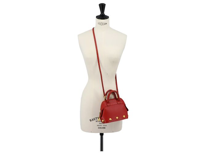 Borsa a mano e a tracolla 2-way in pelle rossa Salvatore Ferragamo Rosso - vista 10