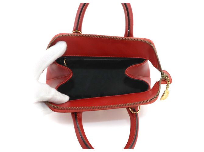 Borsa a mano e a tracolla 2-way in pelle rossa Salvatore Ferragamo Rosso - vista 6