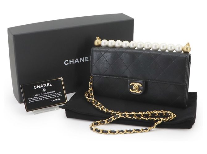 Carteira de Corrente Chanel Matelassé Preto - vista 2