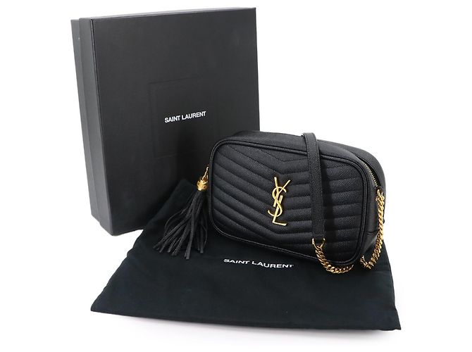 Autre Marque Saint Laurent Lou Chain Schultertasche Schwarz - Ansicht 2