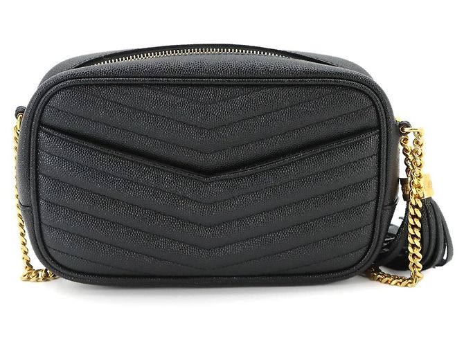 Autre Marque Saint Laurent Lou Chain Schultertasche Schwarz - Ansicht 3