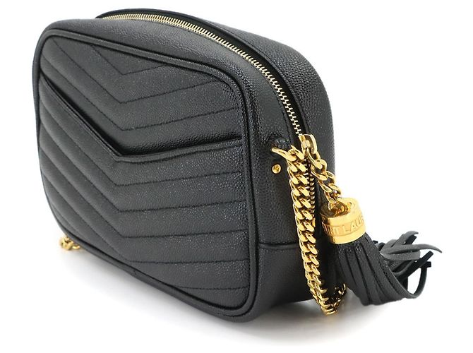 Autre Marque Saint Laurent Lou Chain Schultertasche Schwarz - Ansicht 4