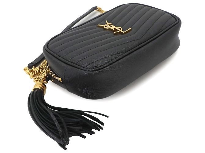 Autre Marque Saint Laurent Lou Chain Schultertasche Schwarz - Ansicht 5