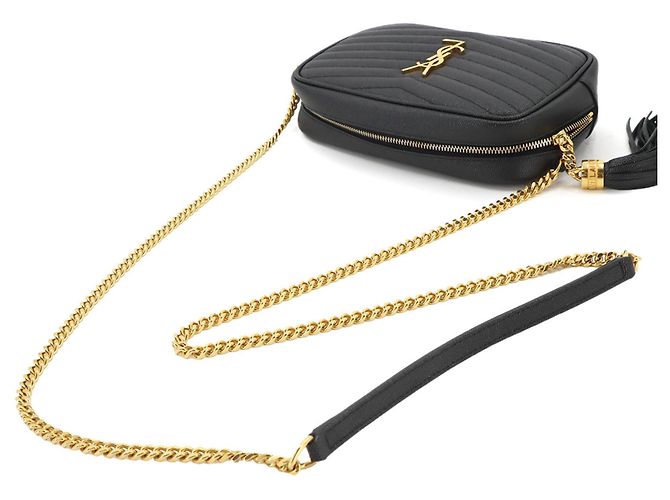 Autre Marque Saint Laurent Lou Chain Schultertasche Schwarz - Ansicht 6