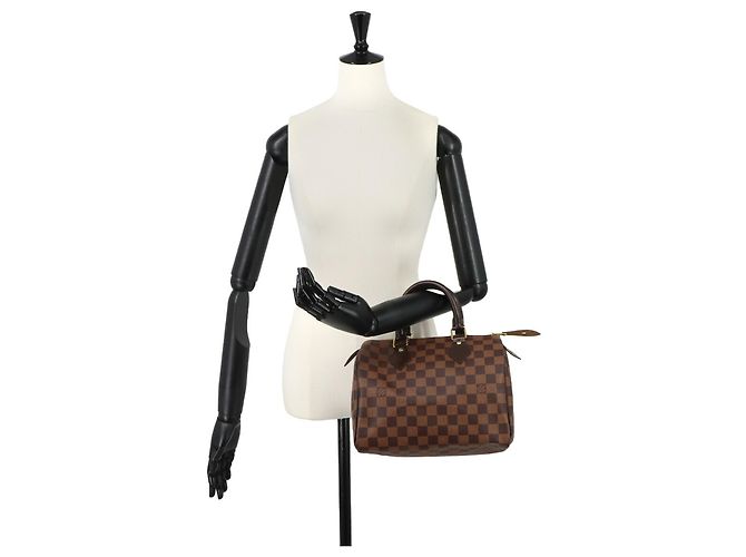 Sac à main Louis Vuitton Speedy 25 Damier Marron Damier ebène - vue 10