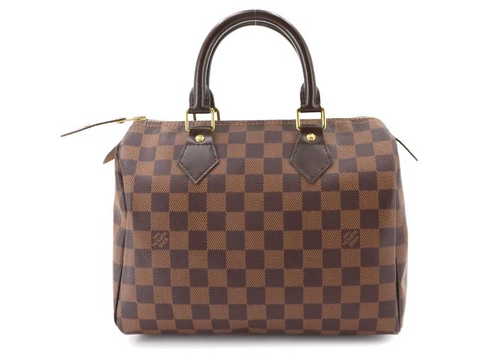 Sac à main Louis Vuitton Speedy 25 Damier Marron Damier ebène - vue 2
