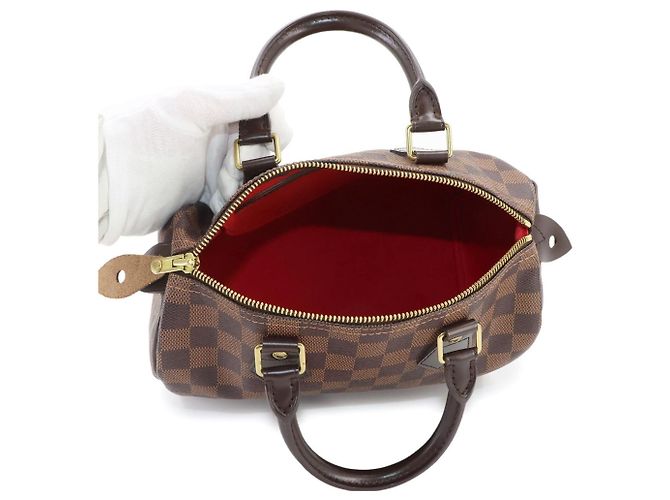 Sac à main Louis Vuitton Speedy 25 Damier Marron Damier ebène - vue 6