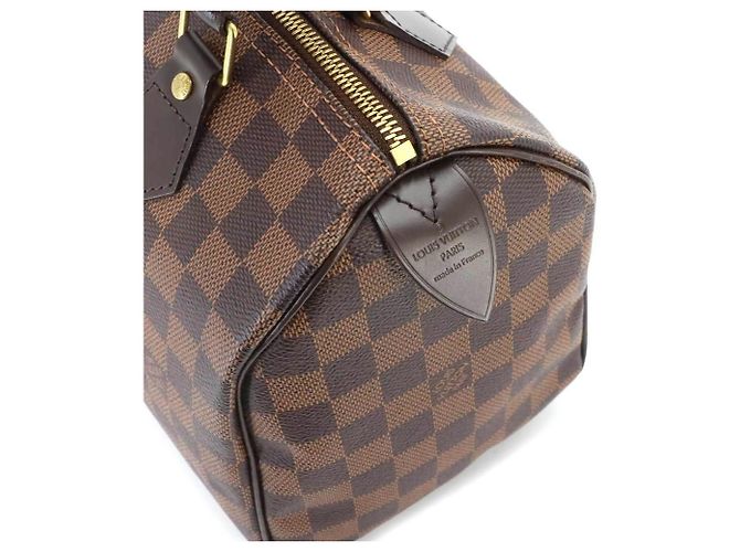 Sac à main Louis Vuitton Speedy 25 Damier Marron Damier ebène - vue 7