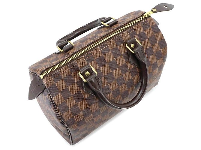 Sac à main Louis Vuitton Speedy 25 Damier Marron Damier ebène - vue 9