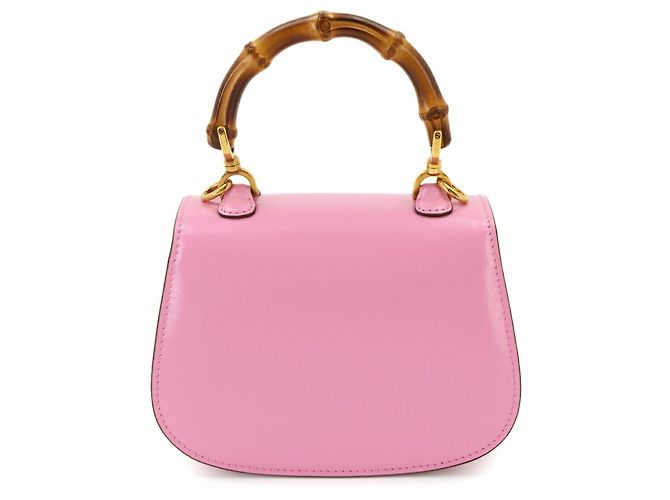 Mini mala de mão Gucci Bamboo Rosa - vista 3