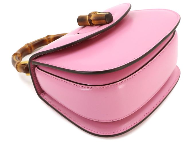Mini mala de mão Gucci Bamboo Rosa - vista 5