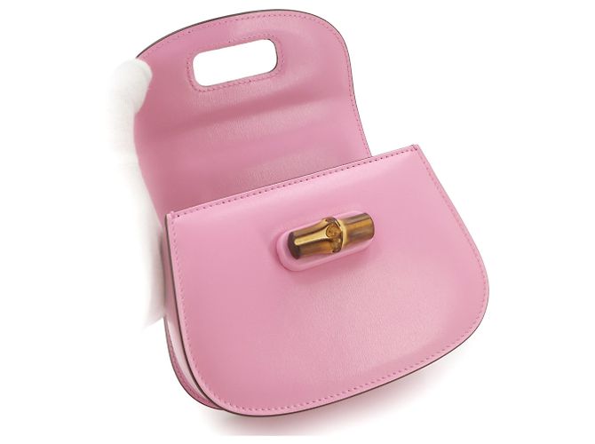 Mini mala de mão Gucci Bamboo Rosa - vista 7