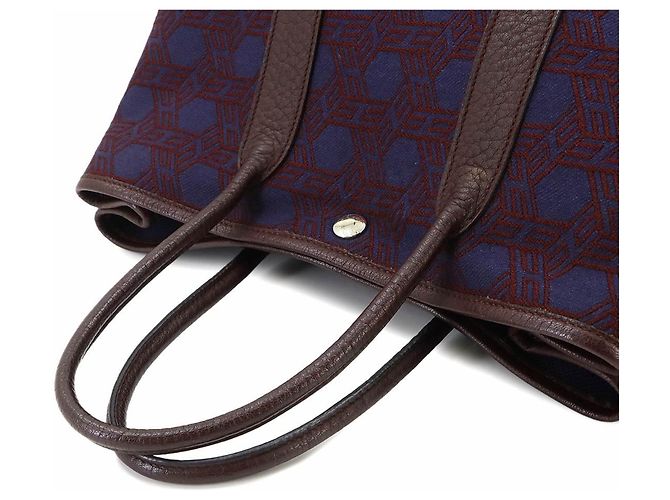 Hermès Borsa a mano Hermes Garden Party TPM Tote Bordò Blu navy - vista 6