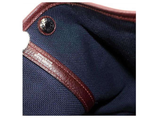 Hermès Borsa a mano Hermes Garden Party TPM Tote Bordò Blu navy - vista 8