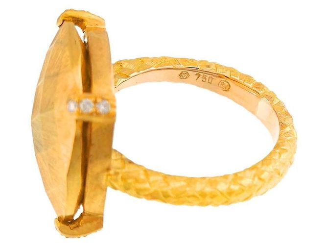 Bottega Veneta Ring aus 18K Gelbgold Golden - Ansicht 4