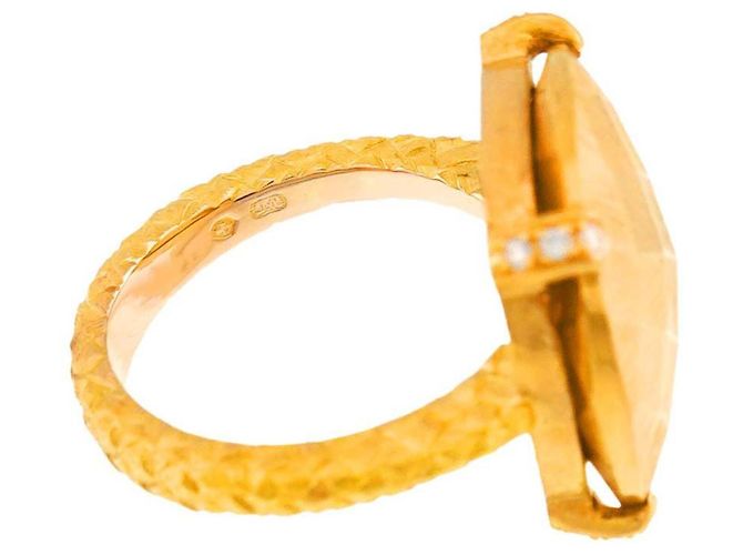 Bottega Veneta Ring aus 18K Gelbgold Golden - Ansicht 5