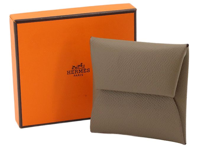 Hermès Portamonete Hermes Bastia Taupe - vista 2