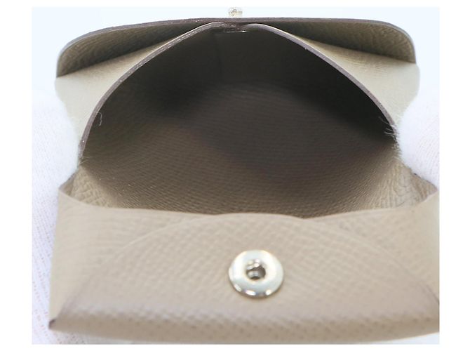 Hermès Portamonete Hermes Bastia Taupe - vista 7