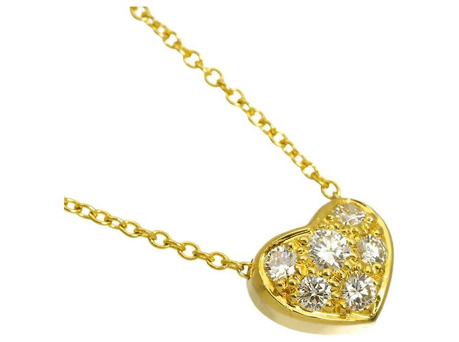 Autre Marque Tiffany & Co. Pavé Herz Diamantenhalskette - Ansicht 4