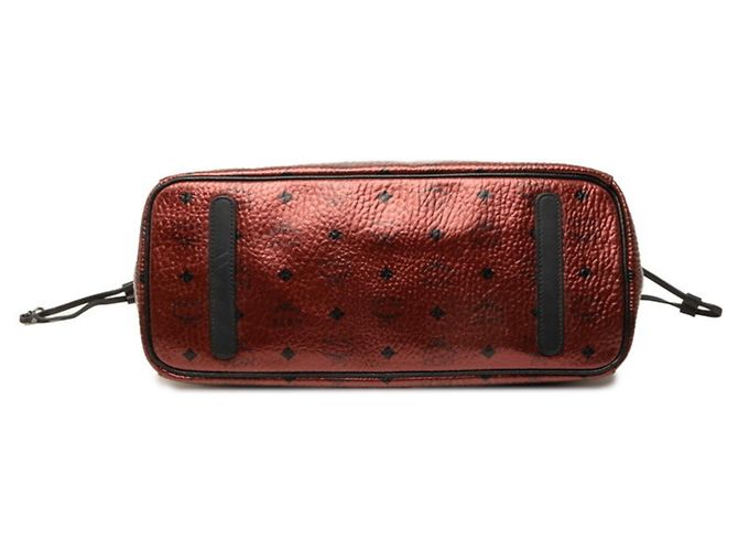 MCM Visetos Logogram Reversible Shoulder Bag Tote Black Red Multiple colors - view 3