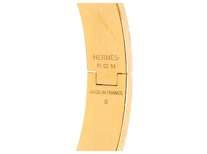 Brazalete Hermès Click H PM Dorado Gris - vista 5