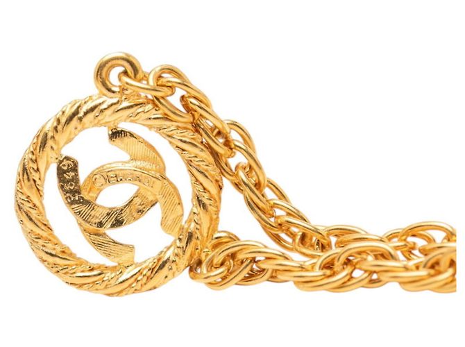 Collier chaîne Chanel Coco Mark Doré - vue 3