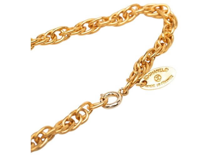 Collier chaîne Chanel Coco Mark Doré - vue 4