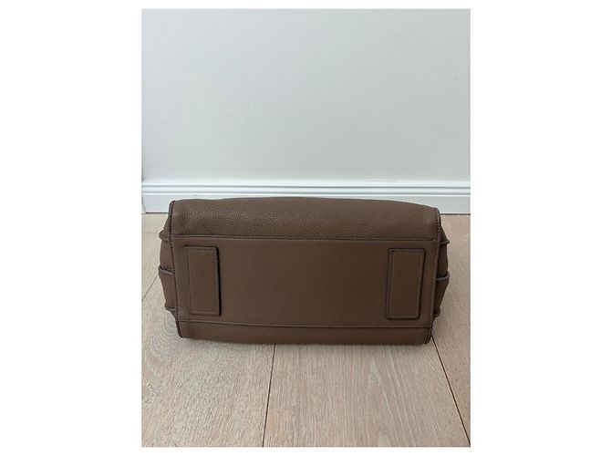 Autre Marque Saint Laurent Sac de Jour Souple Borsa a Mano Pelle Marrone Beige Taupe - vista 18